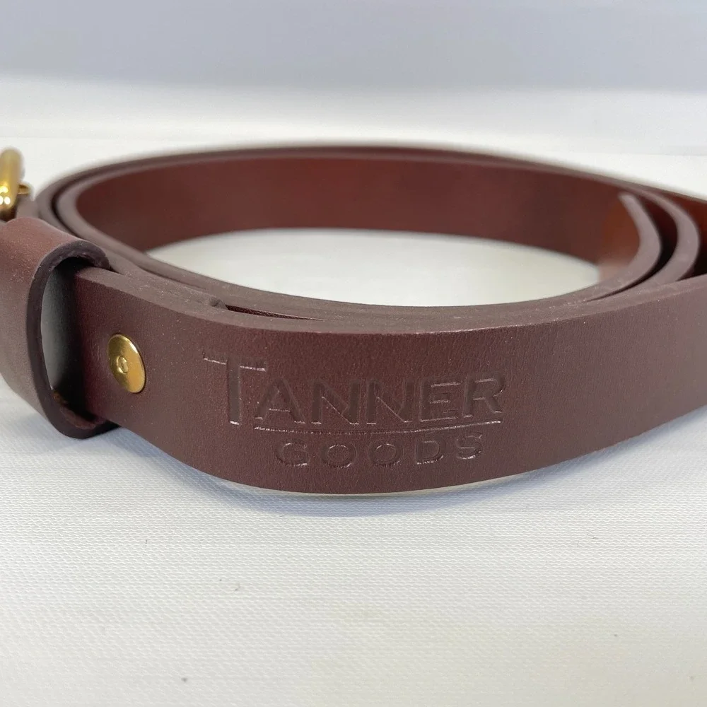Tanner Goods Mens Leather Classic Belt Brown Size 40 Buckle 1 inch